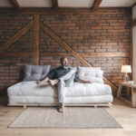 Sofa futon rozkładana lateks i kokos 90/180x200