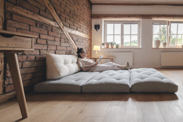 PROMO - FUTON składak 160x200 Silver Grey - od ręki - obrazek 3