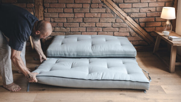 PROMO - FUTON składak 160x200 Silver Grey - od ręki - obrazek 8