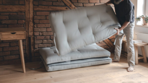 PROMO - FUTON składak 160x200 Silver Grey - od ręki - obrazek 9