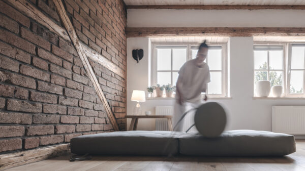 Materac - FUTON składany z wałkiem 80x200 - obrazek 4